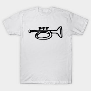 Trumpet Doodle Black T-Shirt